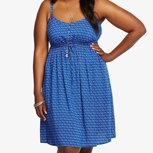 Dot Geometric Challis Tank Dress